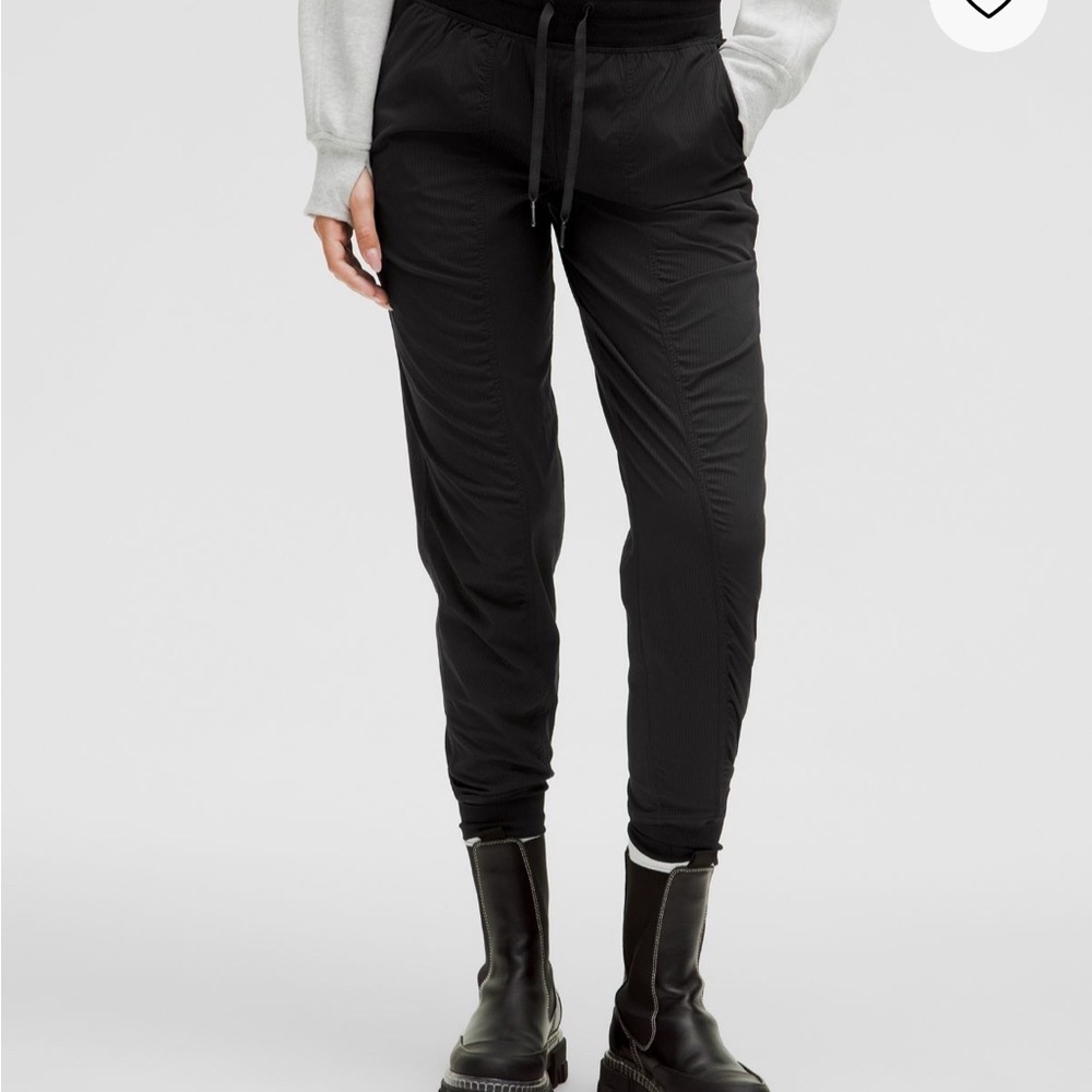 Lululemon Athletica Black Track Pants with Tapered Fit